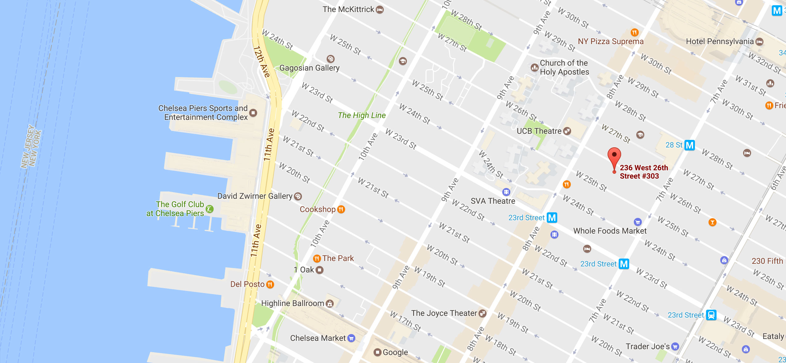 Map of 236 W. 26th St, New York, NY 10001